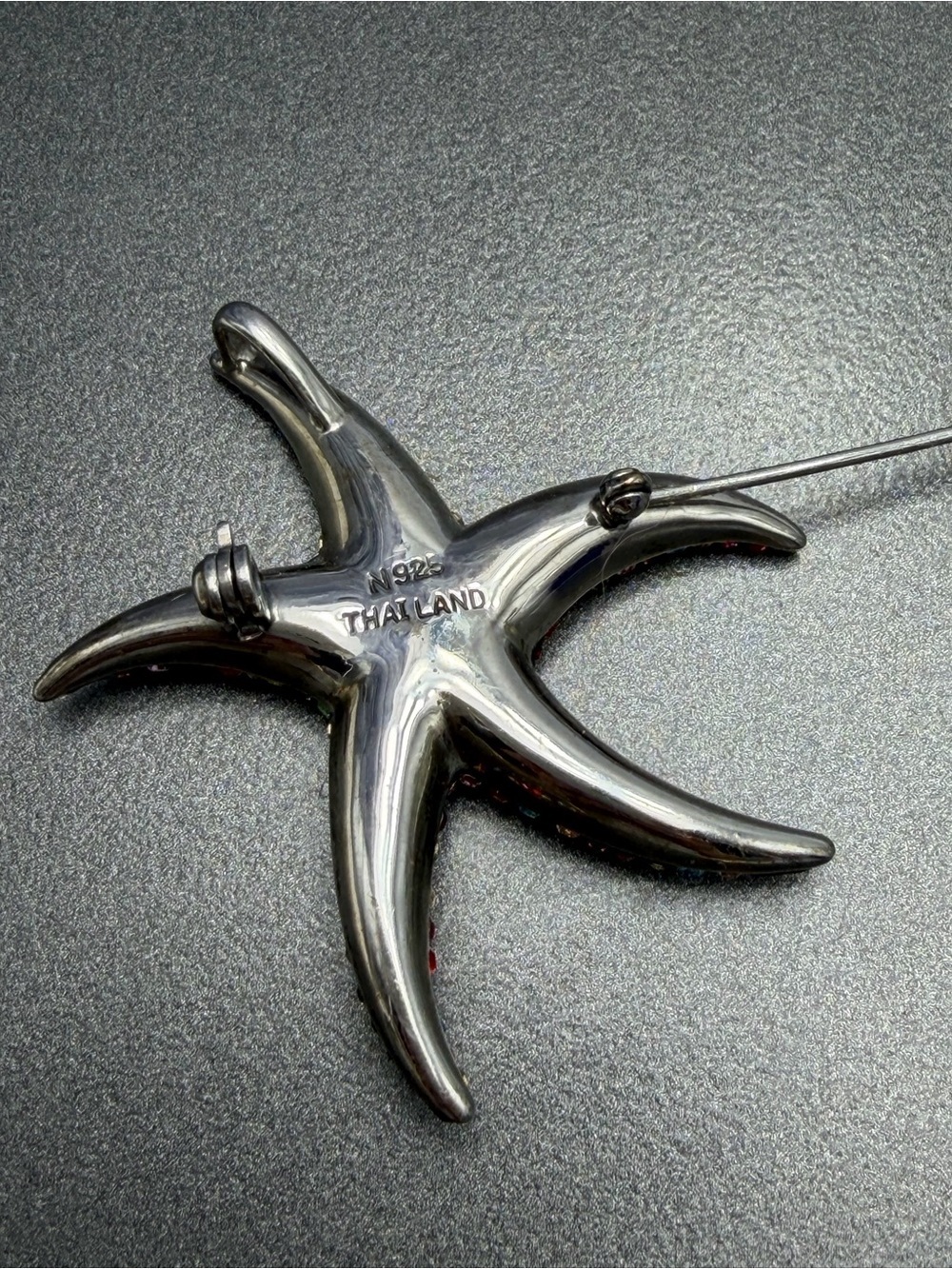 Vintage Starfish Thai Sterling Brooch/ Pendant - Picture 2 of 3